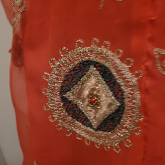 Pashak Rajputi Lehenga (Long Skirt) & Kurti (Top) -Hand Beaded- Ethnic- Stitched - Picture 9 of 12